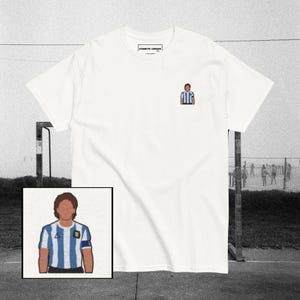 Maradona Argentina T-shirt Design Soccer Napoli Graphic tees Cotton Tshirt Free shipping Gifts for him Short sleeve Shop now