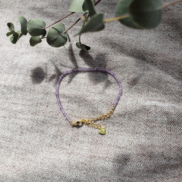 Dainty Amethyst Bracelet, Gemstone Bracelet