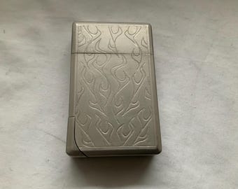 Vintage Cigarette Pocket Lighter Piezo Electric With Integrated Ashtray and Cigarette Holder