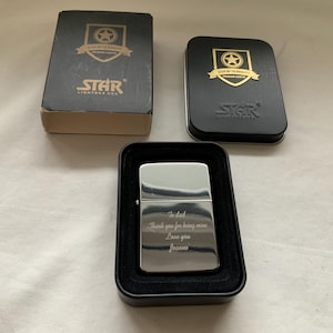 N.O.S Star Lighters USA Chome Flip Top Petrol Pocketaansteker Nieuw in doos