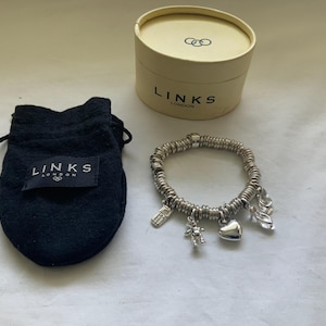 Links Of London Silver Heavy Charm Bracelet Boxed