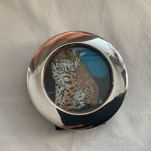 Vintage Sterling Silver Circular Photo Frame