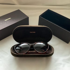美品 TOM FORD トムフォード サングラス べっ甲柄 カラーレンズ ケース