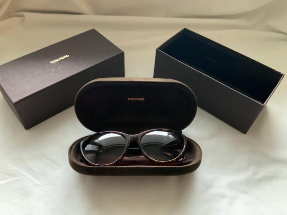 Tom Ford Tortoiseshell Cat Eye Sunglasses with Case TOM FORD EYEWEAR Icon round-frame tortoiseshell acetate  main image 4