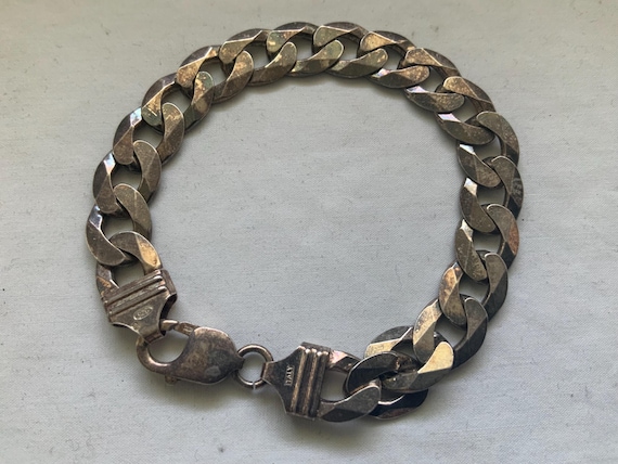 ITALY MADE SILVER925 LEON BRACELET/シルバー Vintage ITALY Sterling 925 MILOR Silver Links Bracelet 25