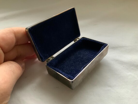 Vintage 1980’s Silver Plated Rectangular Flowered… - image 5