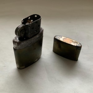 Old WWII Era Brass Trench Petrol Pocket Lighter -Made In Austria-