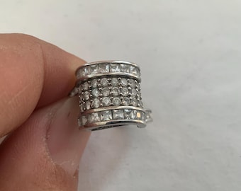 Vintage 925 Sterling Silver Cubic Zirconia Statement Ring