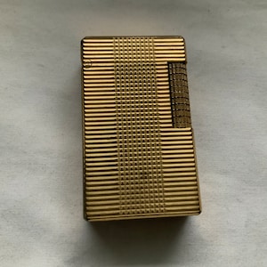 Old Vintage 1970’s ZAIMA “Chateau” Gold Plated Roller Gas Cigarette Pocket Lighter