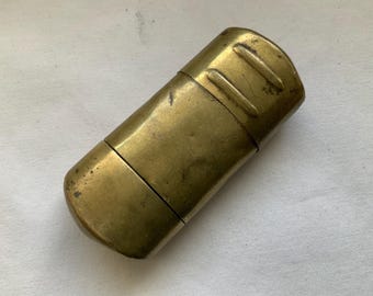 Encendedor de trinchera de gasolina Davis & Heaps de la Segunda Guerra Mundial, encendedor vintage de latón de los años 40