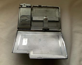Old Vintage 1960’s Combi Tiki Cigarette Case & Petrol Lighter