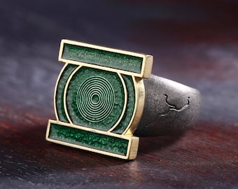 Green Lantern 1:1 Metall-Kraftring Hal Jordan Sammlerreplik