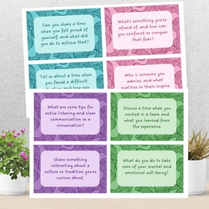 ¡Fomentando la autoexpresión y desarrollando habilidades de conversación! ¡ESL! ¡20 cartas! Fomento de la confianza, autoestima, pensamiento positivo