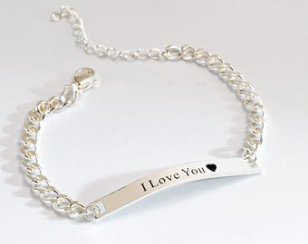 Custom Cuban Link Chain Bracelet Bracciale Con Catena A Maglia Cubana