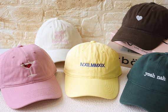 Embroidered personalized name or design retro baseball cap, personalized dad cap, embroidered logo, baseball cap, bachelor party cap