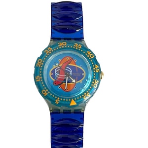Orologio Swatch Scuba200 da 38 mm vintage del 1994 - UNDERPRESSURE SDN114 - mai indossato, come nuovo e funzionante - nuovo in scatola - nuova batteria installata
