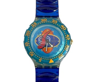 Vintage 1999 Swatch Access Scuba200 38mm Watch - ANTIFOG SHN102L
