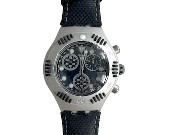 Vintage Swatch Irony Scuba Chrono From 2000 BLACK RUSSIAN YBS4000