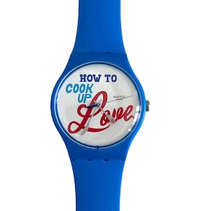 Swatch New Gent Valentine Special RECIPE FOR LOVE SUOZ353 – ungetragener, neuwertiger Zustand – neue Batterie eingebaut – neu im Karton – 41 mm Durchmesser