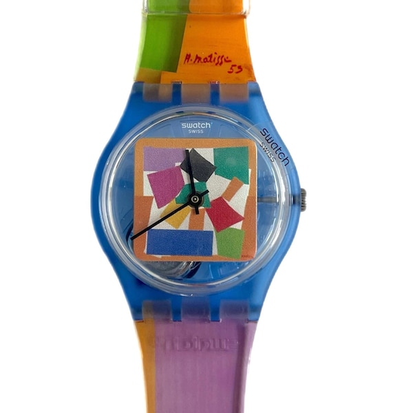 Reloj Swatch Gent Special MATISSE'S SNAIL 34 mm SO28Z127 - Swatch x Tate - batería nueva instalada - nuevo en caja