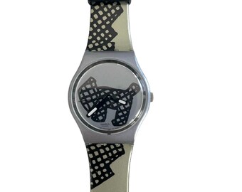 Montre Swatch Gent vintage 2000 34 mm - CARODOG GM147 - état de marche neuf non porté - nouvelle batterie installée - boîte d'origine