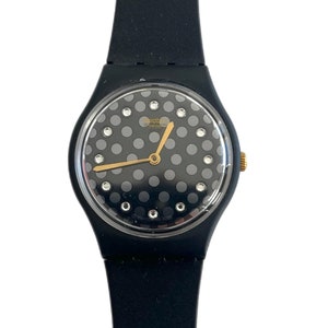 Orologio Swatch Gent 34 mm SPARKLE NIGHT SO31B102 - mai indossato, come nuovo e funzionante - nuova batteria installata - nuovo in scatola