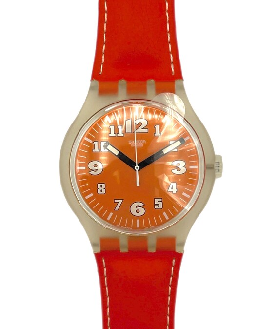 Swatch X-large 44mm - New in Box - SQUEEZED PUMPKINS SUDK102 From