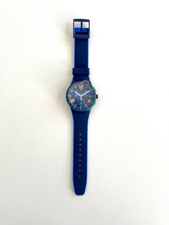 Swatch Chrono Plastic 42mm - BLUE SUR BLEU SUSN409 - Unworn Mint 