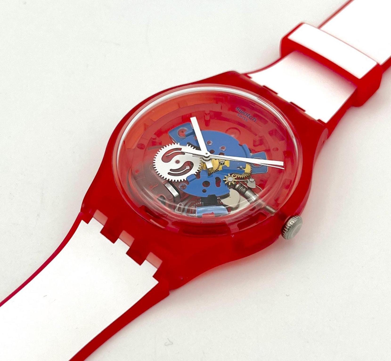 Swatch New Gent CLOWNFISH RED SUOR102 - 41mm Diameter - New in Box 