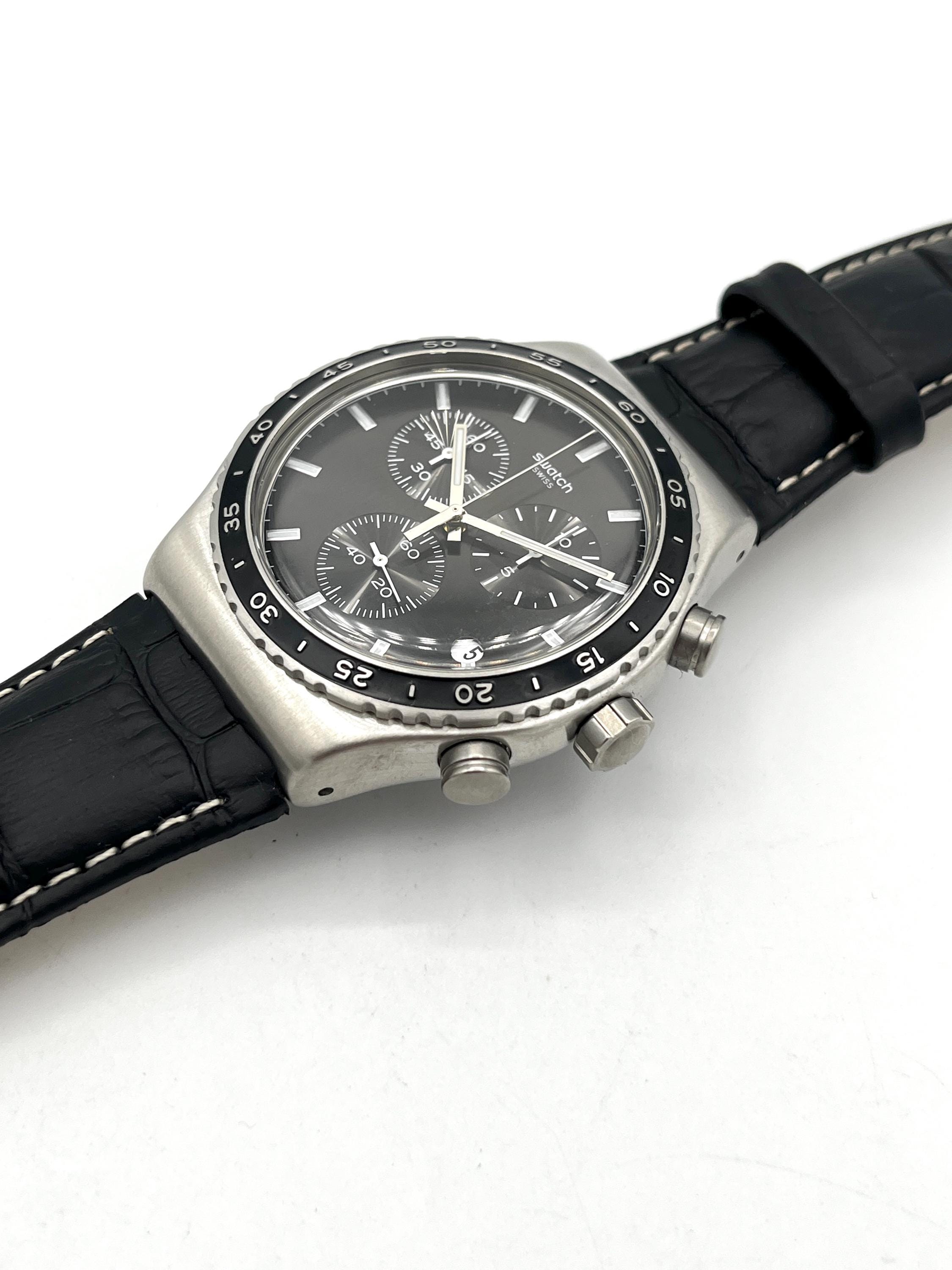 Swatch New Irony Chrono CARBONIUM DREAM YVS495 - 43mm Diameter