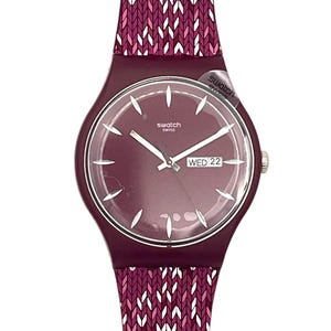 Swatch New Gent 41mm - new in box - TRICO'PURP SUOV705 - unworn mint condition - new battery installed - original packaging