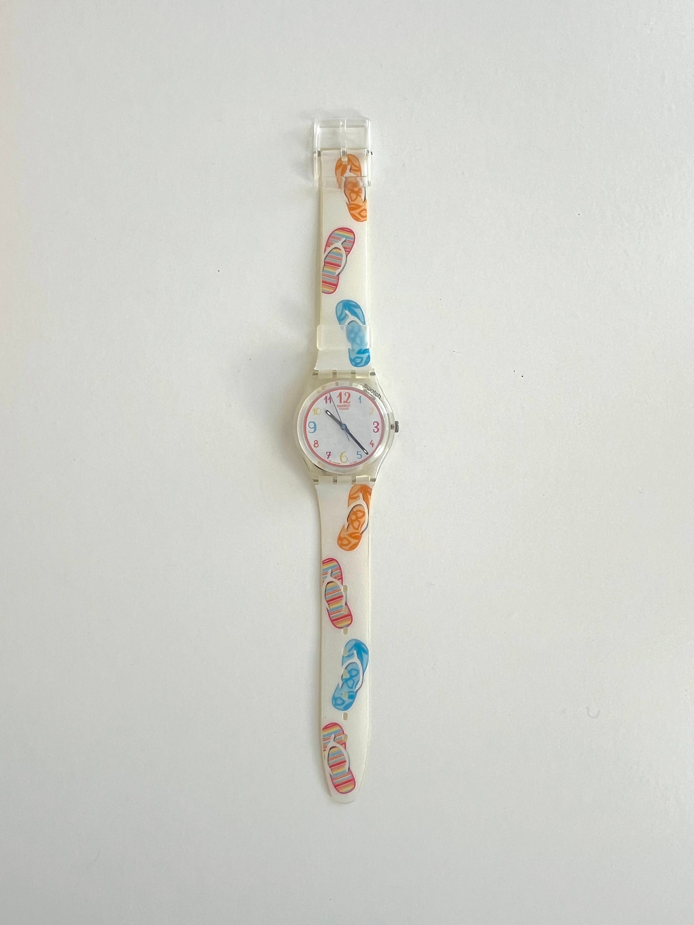 Swatch Watch Sandy Shoes GE205S Vintage 2002 Vintage Swatch Strap,  main image 4