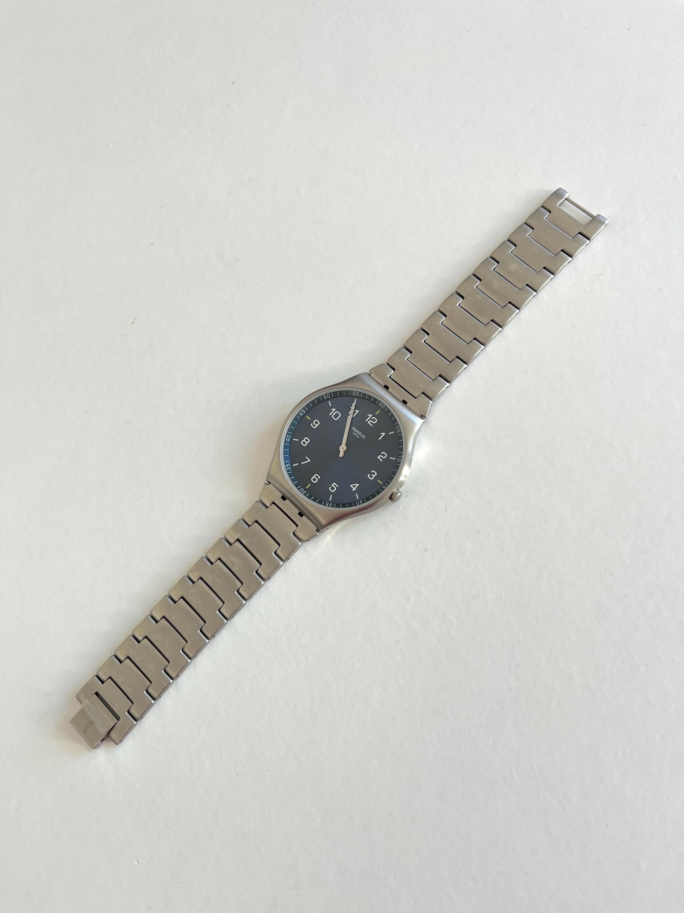 Swatch Skin Irony 42mm SUIT BLUE SS07S106G - Unworn Mint Condition