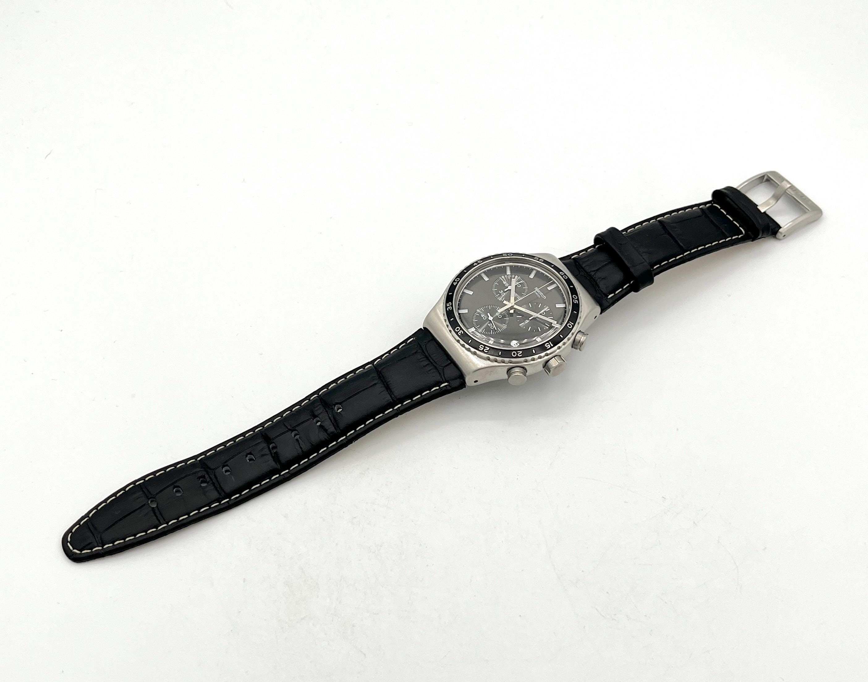 Swatch New Irony Chrono CARBONIUM DREAM YVS495 - 43mm Diameter