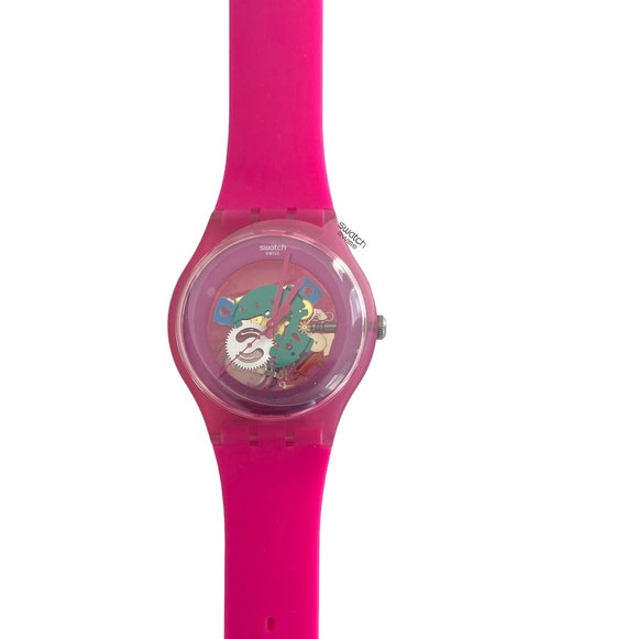 Swatch New Gent 41mm - New in Box - PINK LACQUERED SUOP100  display picture 2