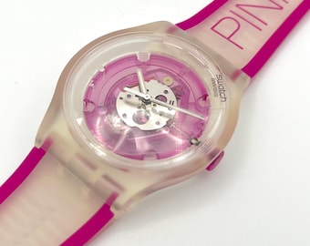 Reloj Swatch Jelly en color Rosa Mar SUJK103 - sin usar, en perfecto estado - batería nueva - 38 mm, nuevo en caja. Reloj Swatch del año 2006.