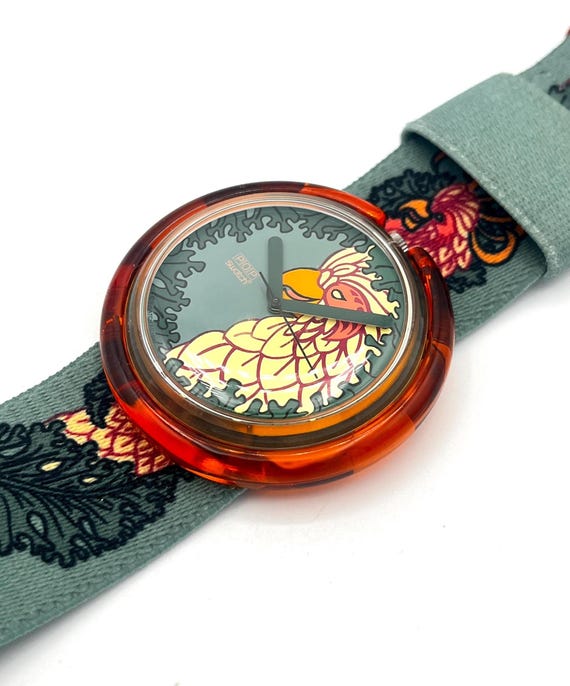 Vintage 1993 Pop Swatch 39mm - GOLDEN CAGE PWK186 - Unworn Mint