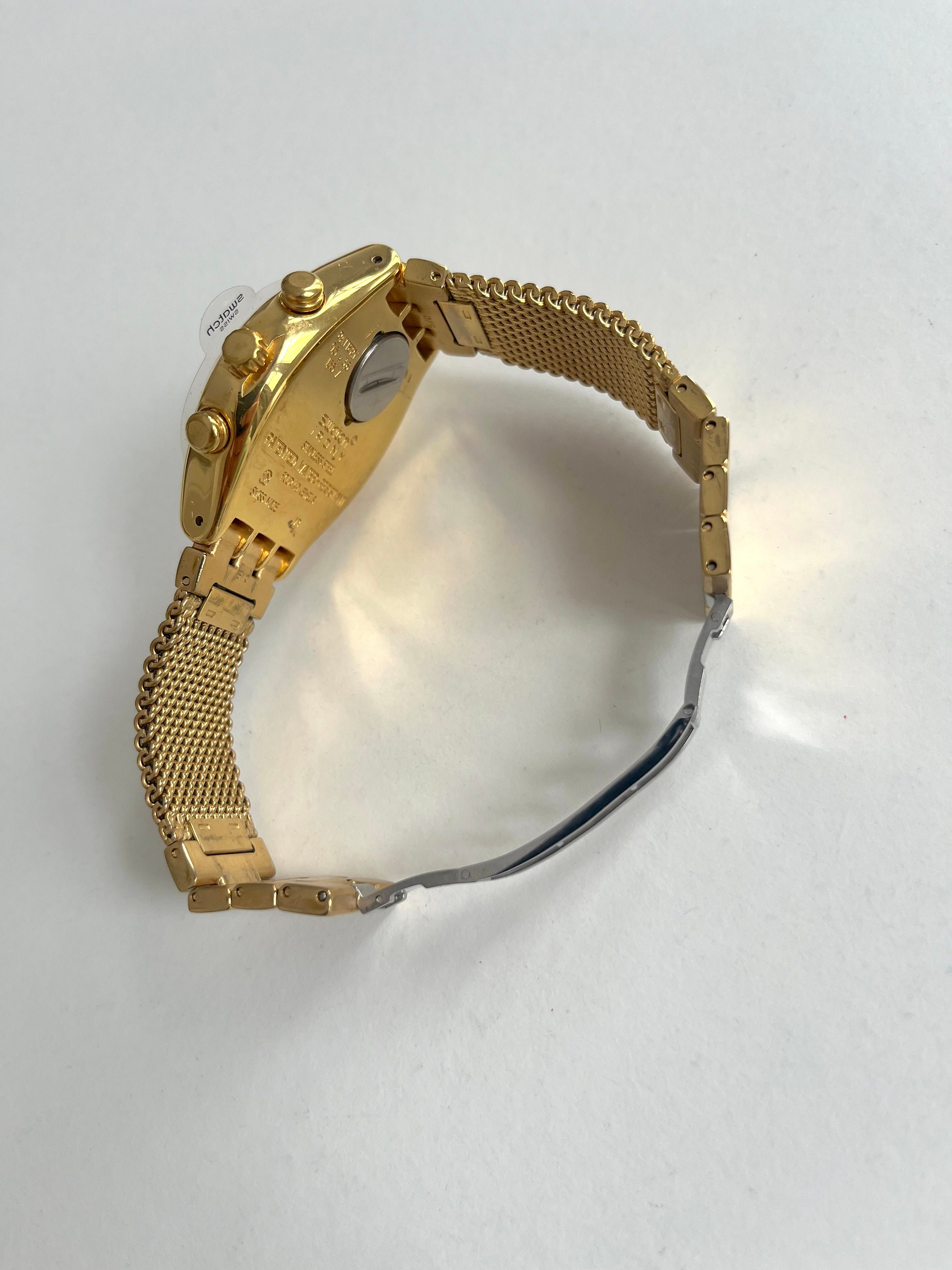 Swatch irony gold watch sale