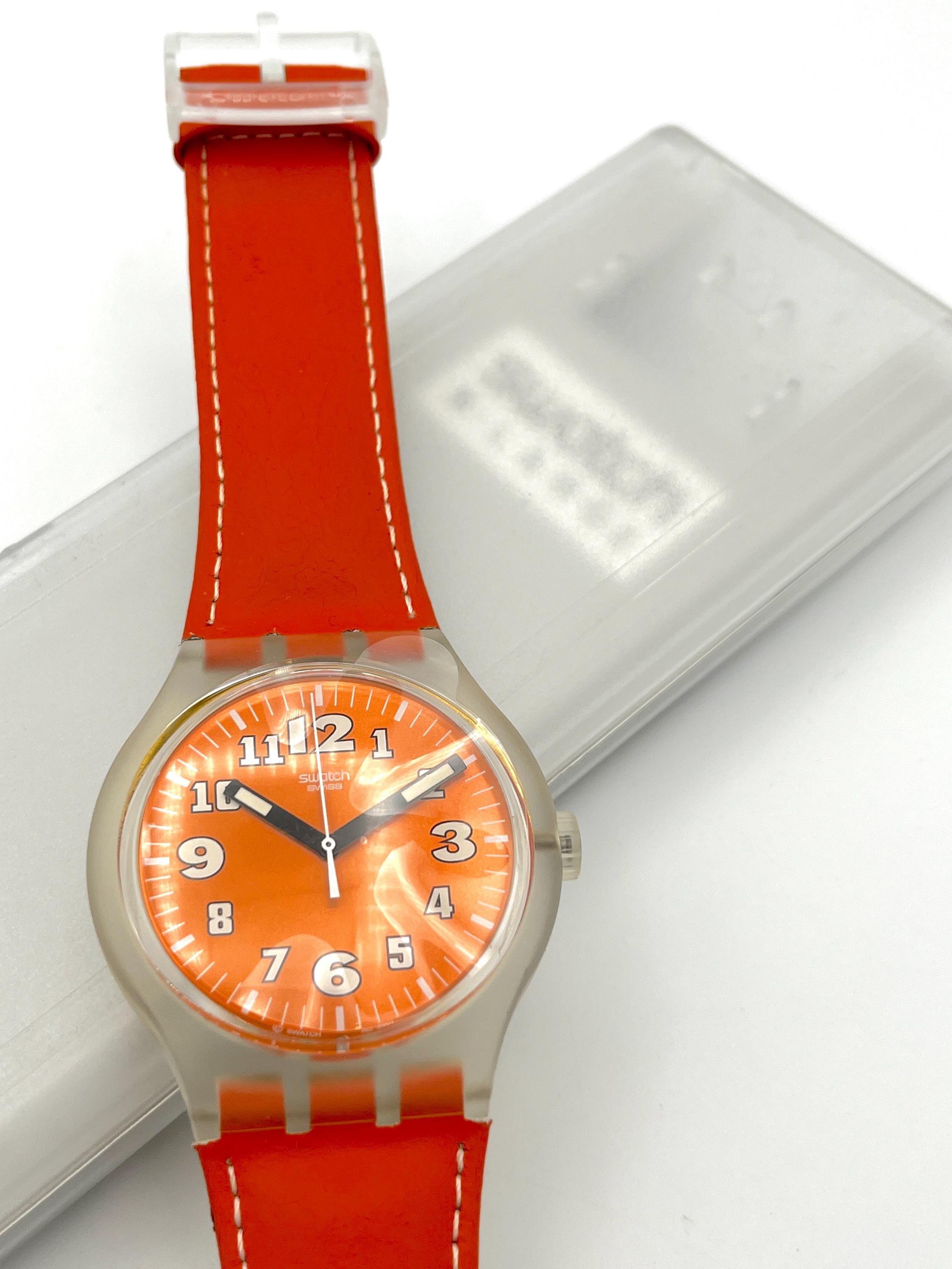 Swatch X-large 44mm - New in Box - SQUEEZED PUMPKINS SUDK102 From