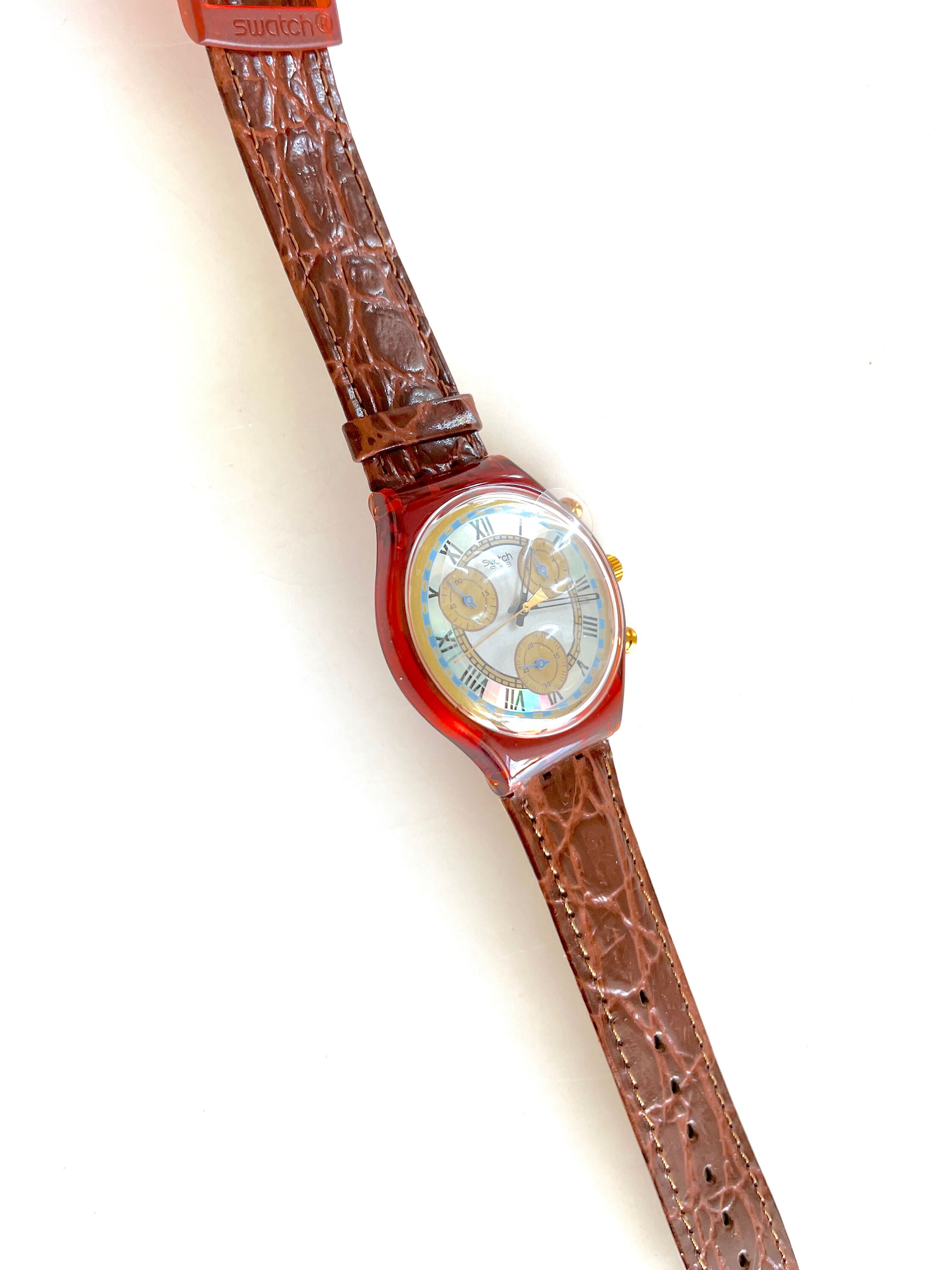 Vintage 1995 Swatch Chrono 37mm - ROMAIN SCF100 - Unworn Mint and