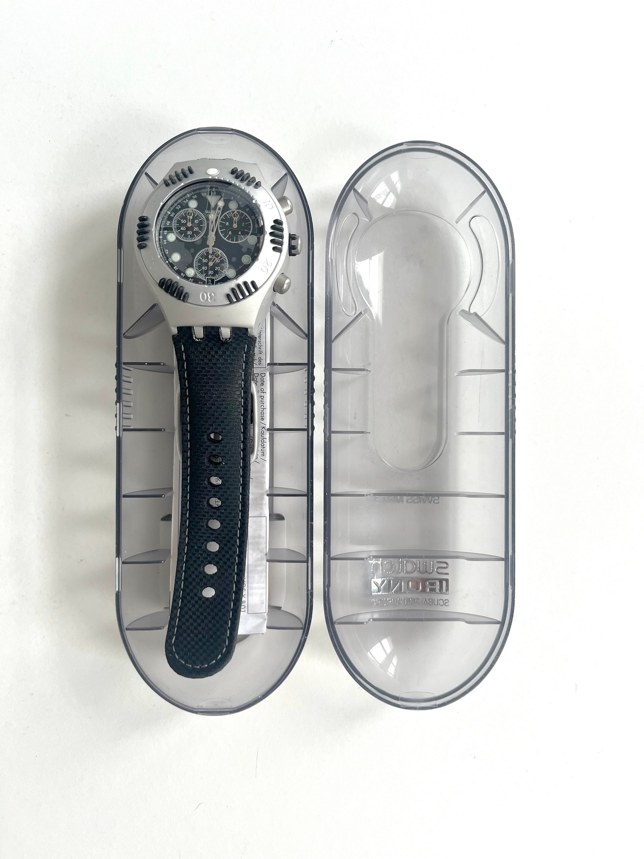 Vintage Swatch Irony Scuba Chrono From 2000 BLACK RUSSIAN