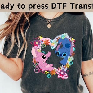 Disney Love Stitch DTF Transfer,Lilo And Stitch Shirt,Ready to press DTF Transfer,Stitch Ohana Shirt,Ohana Means Family Ready To Press