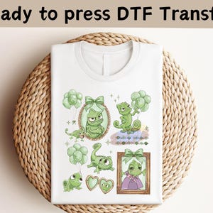 Disney Pascal Coquette Bow DTF Transfer, Rapunzel Tangled DTF, Disney Princess Shirt, Cute Pascal Rapunzel Shirt,Magic Kingdom Shirt