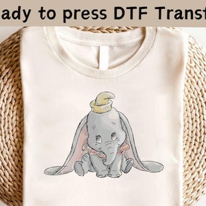 Disney Dumbo The Flying Elephant DTF, Funny Disney Dumbo Shirt, Dumbo Flying Elephant DTF Transfers, Dumbo Birthday Shirt, Elephant Shirt