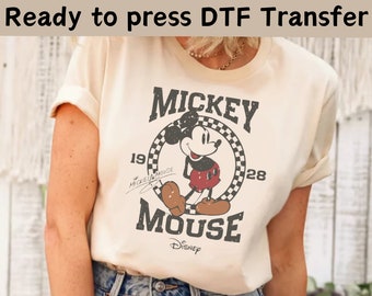 Retro Mickey Mouse DTF Transfer, Disney World Vintage Mickey DTF, Classic Mickey DTF Transfers, Mickey Mouse Characters Ready To Press