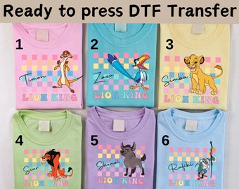 Disney Lion King Characters Custom DTF Transfer, Hakuna Matata DTF Transfer, Simba and Nala Shirt, Disney Safari Shirt, Animal Kingdom Shirt