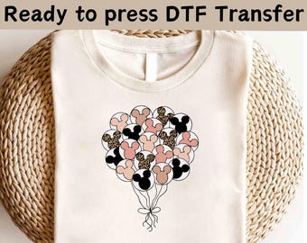 Disney Minnie Mouse Balloon DTF, Mickey Minnie DTF, Mickey Mouse Shirt, Disney Minnie Mouse Shirt, Disney Matching Shirt, Disney Balloon Tee