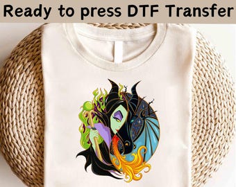 Disney Villains Maleficent DTF Transfer, Disney Villains The Evil Shirt, Disney Evil Queens DTF, Girls Trip Shirt, Evil Queen Matching Shirt