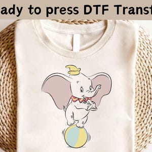 Disney Dumbo The Flying Elephant Ball DTF, Funny Disney Dumbo Shirt, Dumbo Flying Elephant DTF Transfer,Dumbo Birthday Shirt, Elephant Shirt