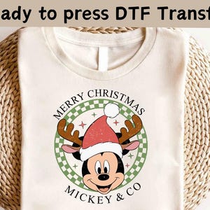 Disney Mickey Merry Christmas DTF,Disney Christmas DTF,Disney Christmas Family DTF, Mickey and Friends Christmas Shirt,Christmas Party Shirt
